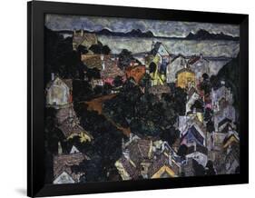 Kleinstadtlandschaft, 1917-Egon Schiele-Framed Giclee Print