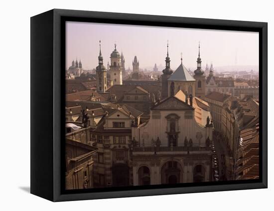 Klementinum Rooftop View, Krizovnicke Namesti, Prague, Czech Republic-Neale Clarke-Framed Stretched Canvas