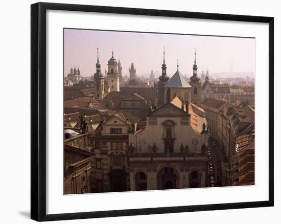 Klementinum Rooftop View, Krizovnicke Namesti, Prague, Czech Republic-Neale Clarke-Framed Photographic Print