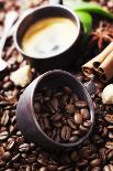 Coffee Cup And Roasted Coffee Beans-klenova-Stretched Canvas