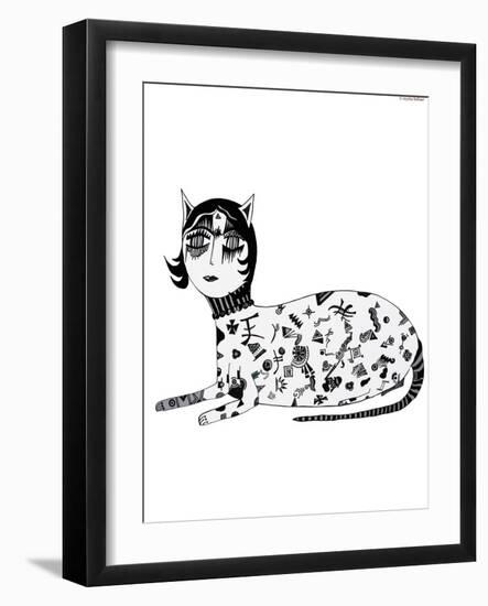 Kleopatra's cat, 2009-Myrtia Hellner-Framed Giclee Print