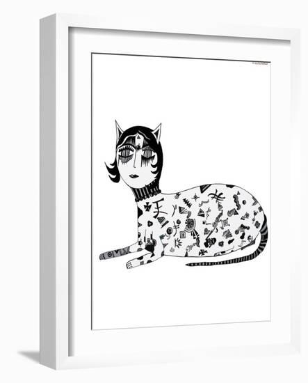 Kleopatra's cat, 2009-Myrtia Hellner-Framed Giclee Print