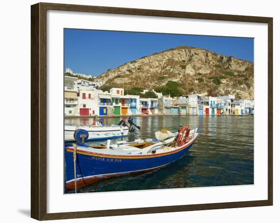 Klima, Old Fishing Village, Milos Island, Cyclades Islands, Greek Islands, Aegean Sea, Greece, Euro-Tuul-Framed Photographic Print