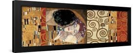 Klimt Deco (The Kiss)-Gustav Klimt-Framed Art Print