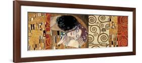 Klimt Deco (The Kiss)-Gustav Klimt-Framed Premium Giclee Print