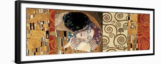 Klimt Deco (The Kiss)-Gustav Klimt-Framed Premium Giclee Print