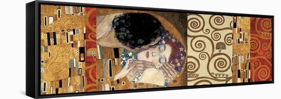 Klimt Deco (The Kiss)-Gustav Klimt-Framed Stretched Canvas