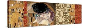 Klimt Deco (The Kiss)-Gustav Klimt-Stretched Canvas