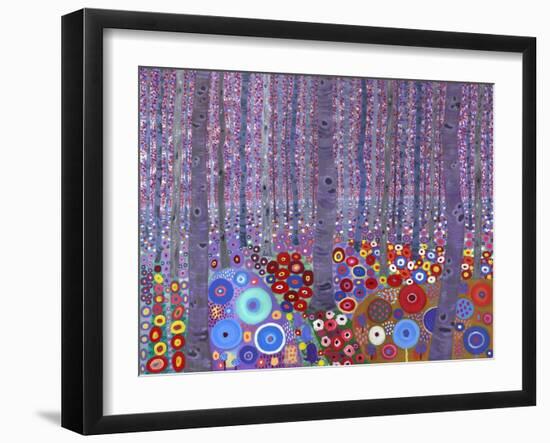 Klimt's Forest, 2010-David Newton-Framed Giclee Print