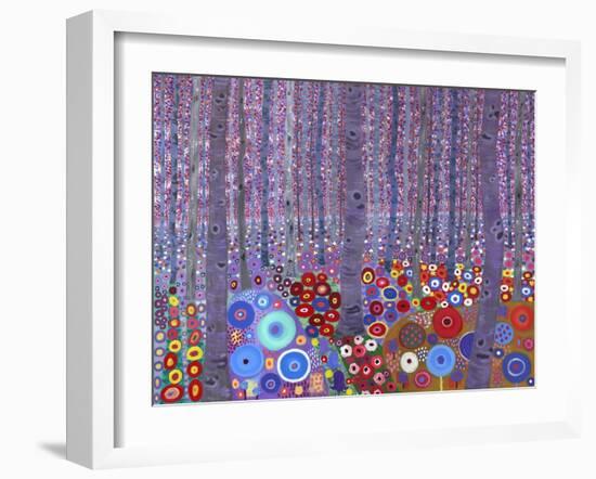 Klimt's Forest, 2010-David Newton-Framed Giclee Print