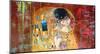 Klimt's Kiss 2.0 (detail)-Eric Chestier-Mounted Giclee Print