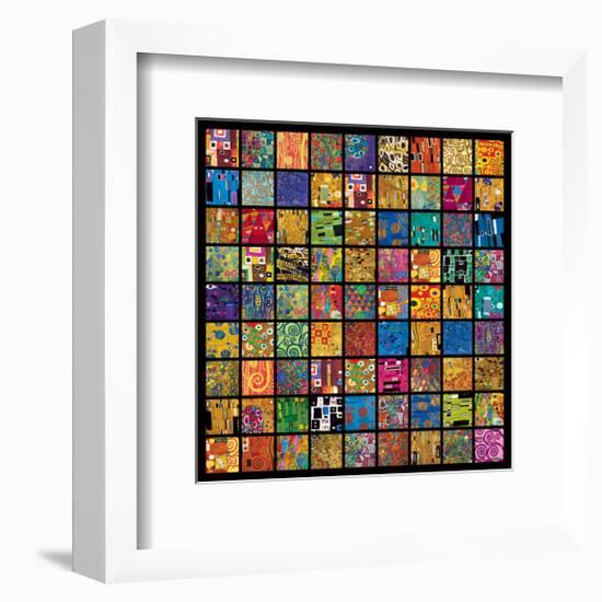 Klimt Squares-Gustav Klimt-Framed Premium Giclee Print