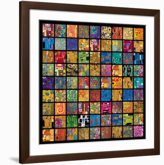 Klimt Squares-Gustav Klimt-Framed Art Print