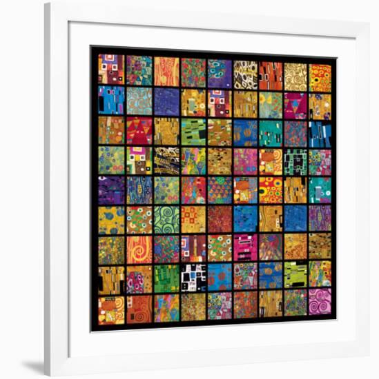 Klimt Squares-Gustav Klimt-Framed Art Print