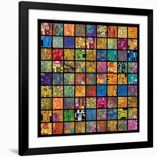 Klimt Squares-Gustav Klimt-Framed Art Print