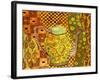 Klimt Style Teapot Art Print-Blenda Tyvoll-Framed Art Print