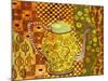 Klimt Style Teapot Art Print-Blenda Tyvoll-Mounted Art Print