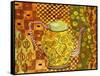 Klimt Style Teapot Art Print-Blenda Tyvoll-Framed Stretched Canvas