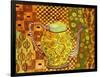 Klimt Style Teapot Art Print-Blenda Tyvoll-Framed Art Print