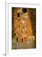 Klimt The Kiss 8 Bit Art-null-Framed Art Print