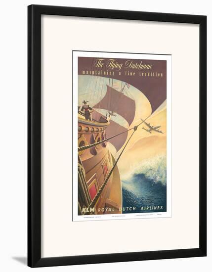 KLM Royal Dutch Airlines: The Flying Dutchman, c.1956-Leendert Spierenburg-Framed Art Print