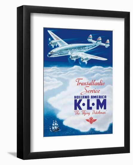 KLM Transatlantic Service - Holland America - KLM Royal Dutch Airlines-Paulus C^ Erkelens-Framed Art Print
