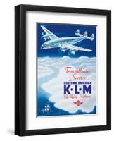 KLM Transatlantic Service - Holland America - KLM Royal Dutch Airlines-Paulus C^ Erkelens-Framed Art Print