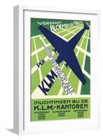 Klm Travel Poster-null-Framed Art Print