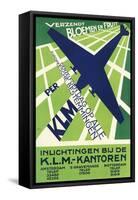 Klm Travel Poster-null-Framed Stretched Canvas