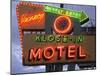 Klose-In Motel Sign Lights as Night Falls, Seattle, Washington, USA-Nancy & Steve Ross-Mounted Photographic Print