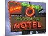 Klose-In Motel Sign Lights as Night Falls, Seattle, Washington, USA-Nancy & Steve Ross-Mounted Photographic Print