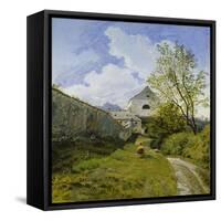 Kloster auf dem Kapuzinerberg bei Salzburg-Friedrich Philipp Reinhold-Framed Stretched Canvas