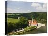 Klosterschenke Weltenburg monastery, Weltenburg, Bayern-Bavaria, Germany-Walter Bibikow-Stretched Canvas