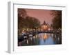 Kloveniers Burgwal Canal and Waag Historic Building, Nieuwmarkt, Amsterdam, Holland-Michele Falzone-Framed Photographic Print