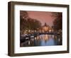 Kloveniers Burgwal Canal and Waag Historic Building, Nieuwmarkt, Amsterdam, Holland-Michele Falzone-Framed Photographic Print