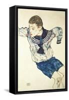 Knabe in Matrosenanzug, 1914-Egon Schiele-Framed Stretched Canvas