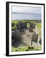 Knap of Howar a Neolithic settlement, Papa Westray, Scotland.-Martin Zwick-Framed Premium Photographic Print