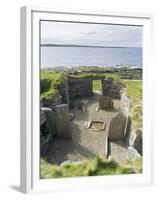 Knap of Howar a Neolithic settlement, Papa Westray, Scotland.-Martin Zwick-Framed Premium Photographic Print