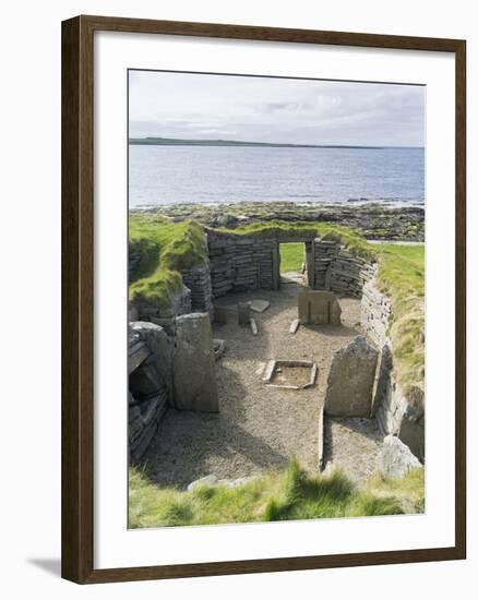 Knap of Howar a Neolithic settlement, Papa Westray, Scotland.-Martin Zwick-Framed Premium Photographic Print