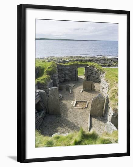 Knap of Howar a Neolithic settlement, Papa Westray, Scotland.-Martin Zwick-Framed Premium Photographic Print