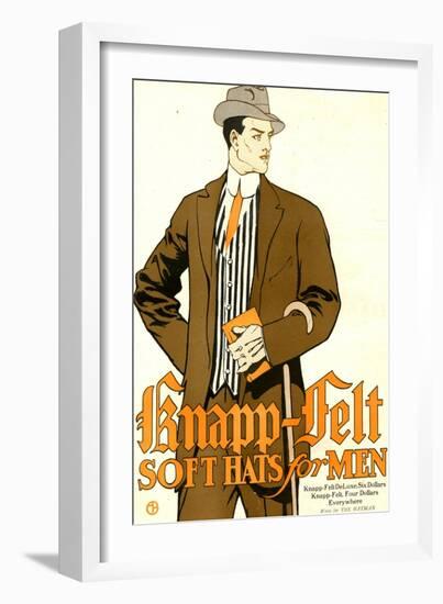 Knapp Felt, Magazine Advertisement, USA, 1910-null-Framed Giclee Print