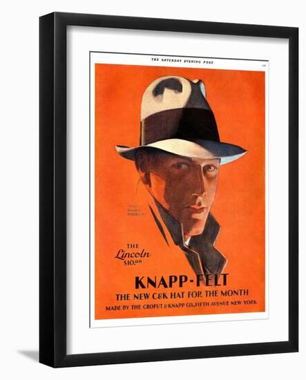 Knapp-Felt, Magazine Advertisement, USA, 1920-null-Framed Giclee Print