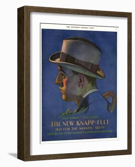 Knapp-Felt, Magazine Advertisement, USA, 1920-null-Framed Giclee Print