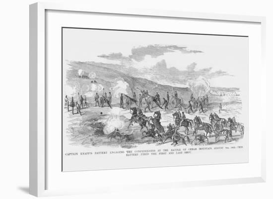 Knapp's Battery at the Battle of Cedar Mountain-Frank Leslie-Framed Art Print