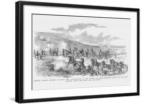 Knapp's Battery at the Battle of Cedar Mountain-Frank Leslie-Framed Art Print