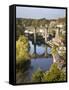 Knaresborough Viaduct and River Nidd in Autumn, North Yorkshire, Yorkshire, England, United Kingdom-Mark Sunderland-Framed Stretched Canvas