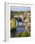 Knaresborough Viaduct and River Nidd in Autumn, North Yorkshire, Yorkshire, England, United Kingdom-Mark Sunderland-Framed Photographic Print