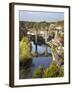 Knaresborough Viaduct and River Nidd in Autumn, North Yorkshire, Yorkshire, England, United Kingdom-Mark Sunderland-Framed Photographic Print