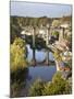 Knaresborough Viaduct and River Nidd in Autumn, North Yorkshire, Yorkshire, England, United Kingdom-Mark Sunderland-Mounted Photographic Print