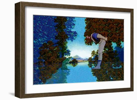 Knave and Frog-Maxfield Parrish-Framed Art Print